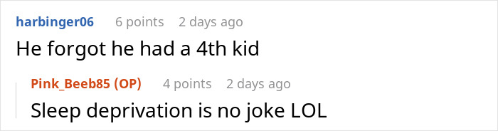 Man humorously forgetting how many kids he has while trying to warn another couple about having kids.