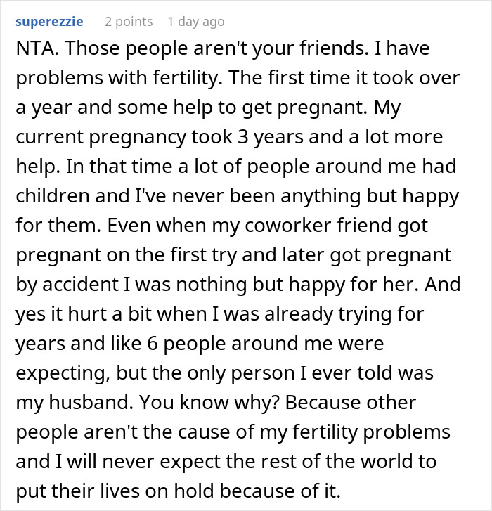Pregnant Couple Hurt As Friends Take Out Their Infertility Struggles On Them: "I Didn't Deserve It" Pregnant Couple Hurt As Friends Take Out Their Infertility Struggles On Them: "I Didn't Deserve It"