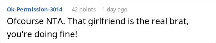 Screenshot of a Reddit comment discussing a woman trying to enforce family rules on her boyfriend&rsquo;s son who doesn't live with them.