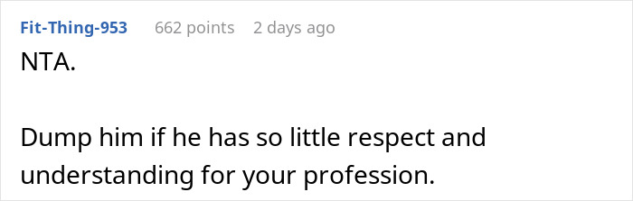 Screenshot of a forum comment advising to dump a boyfriend who disrespects an actress girlfriend changing in front of other men.