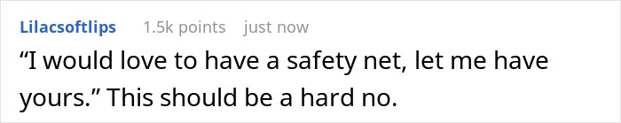 Text message on a screen discussing a man with debt wanting half of his girlfriend’s inherited house and her refusal to add him.