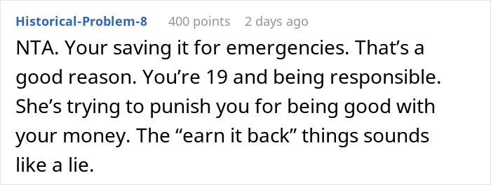 &ldquo;Struggling&rdquo; Mom Sees 19YO Daughter's $4K Savings And Demands Half, Mad As She Won't Hand It Over