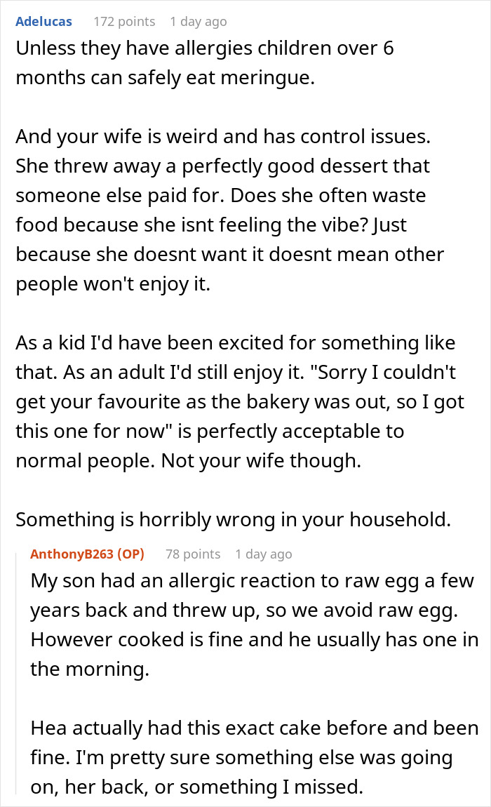 Ungrateful Wife Bins Husband&rsquo;s Cake Gift Because Of A "Bad Mood," He&rsquo;s Livid Over A Lack Of Apology