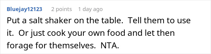 Family Demands Woman Make Separate Meals For Them: "Don't Want To Eat What My Doctor Told Me"