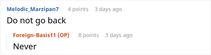 Screenshot of an online conversation discussing a woman leaving a polyamorous relationship she never wanted.