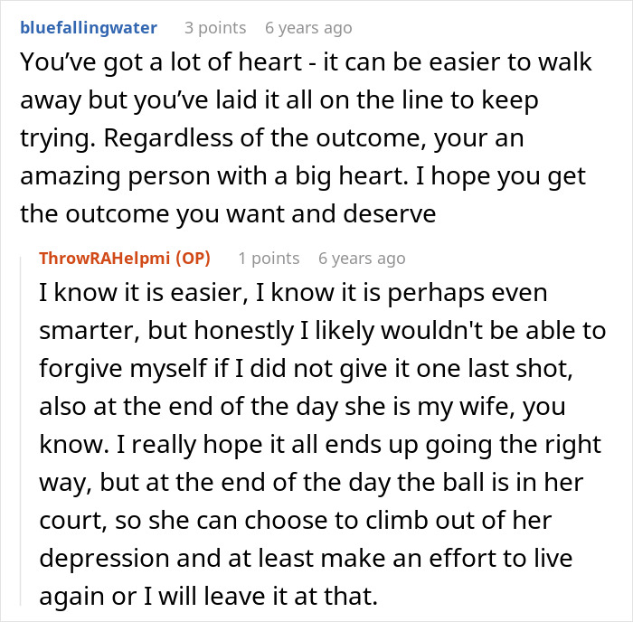 Online discussion about a man giving his wife a second chance after she leaves and begs him to take her back.