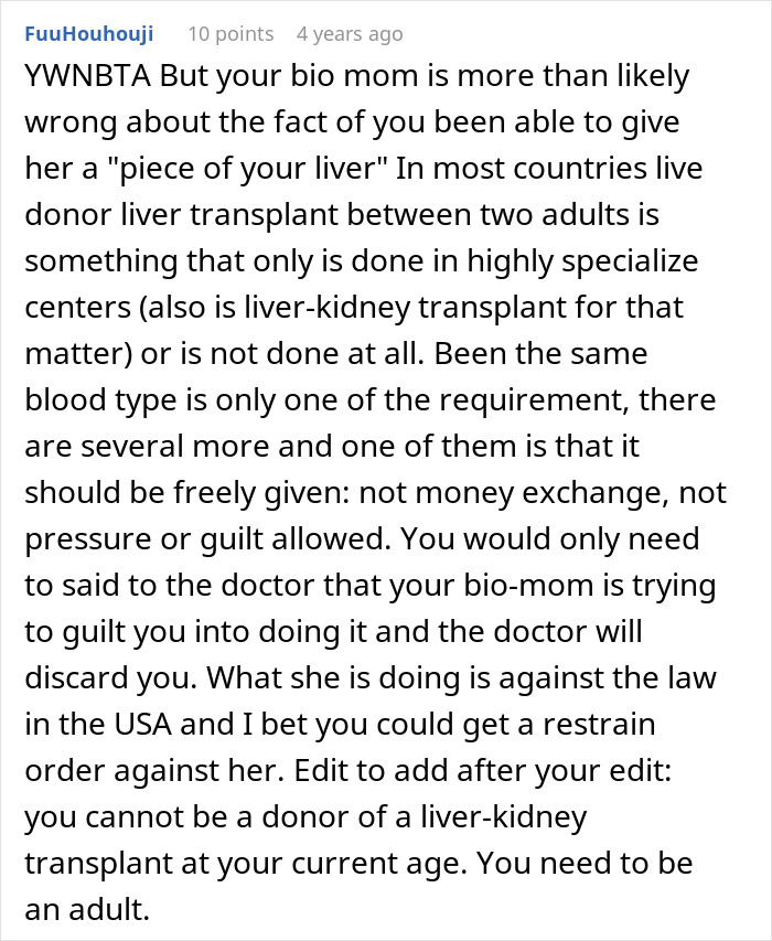 Mom Gives Up Daughter For Adoption, Returns 15 Years Later When Her Kidneys And Liver Are Failing