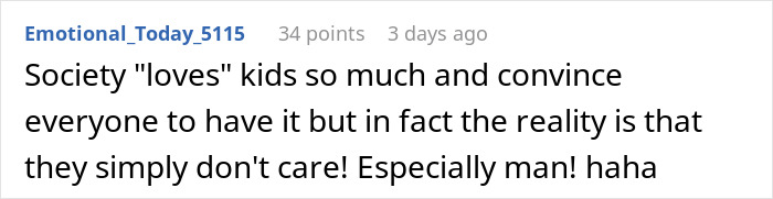 Man humorously tries to warn couple about having kids but forgets how many children he has while talking.
