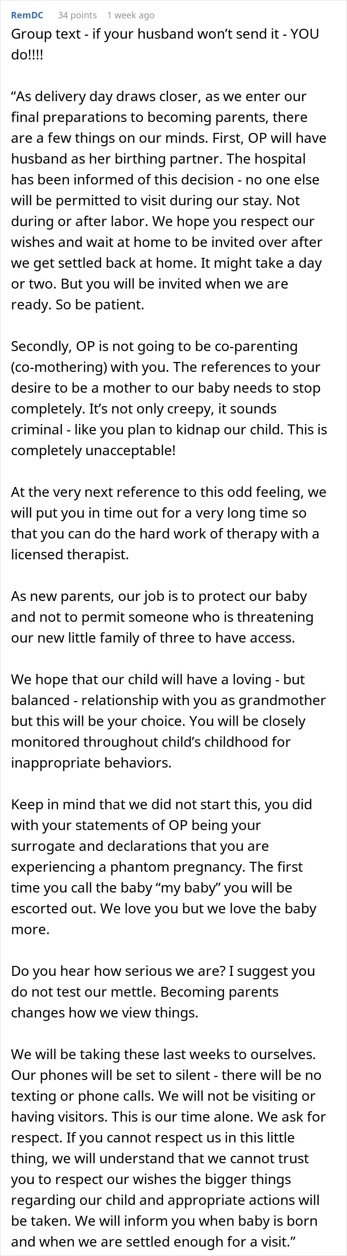 Pregnant woman uncomfortable with mother-in-law actions during pregnancy, setting boundaries for family and baby&rsquo;s safety.
