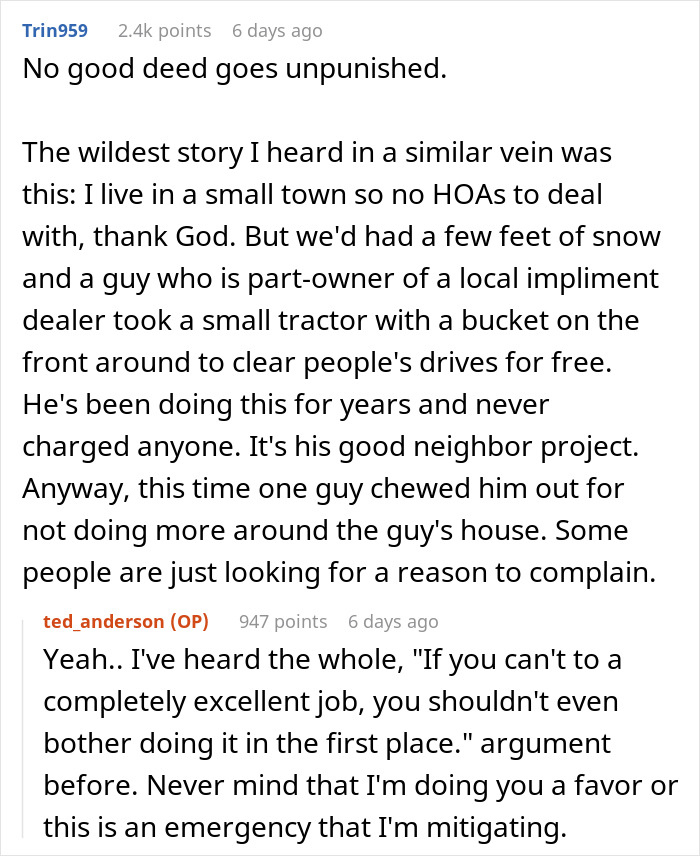 Guy Shovels Snow For Elderly Neighbor, Random Lady Decides He&rsquo;s The HOA And Orders Her Walkway Done