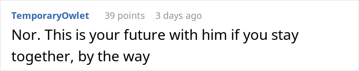 Screenshot of a Reddit comment discussing consequences related to a weird mom spying on her son and his 21-year-old girlfriend. Screenshot of a Reddit comment discussing consequences related to a weird mom spying on her son and his 21-year-old girlfriend.