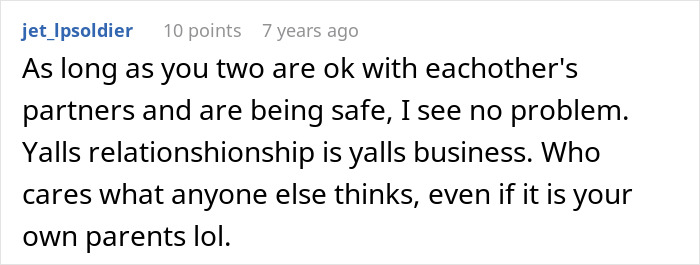 Comment on relationship boundaries and safety posted by jet_lpsoldier, related to MIL catfishing backfiring story.