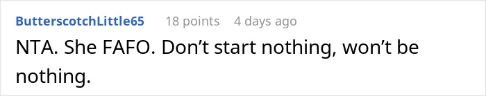 Screenshot of a social media comment where a woman fires back after sister insults her, sparking confusion among family members.