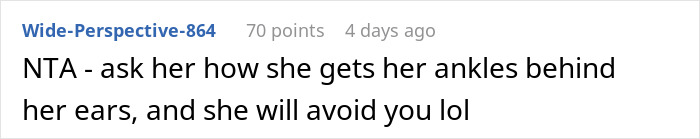 Woman fires back after sister insults her in online discussion, causing husband to go red and kids to feel confused.