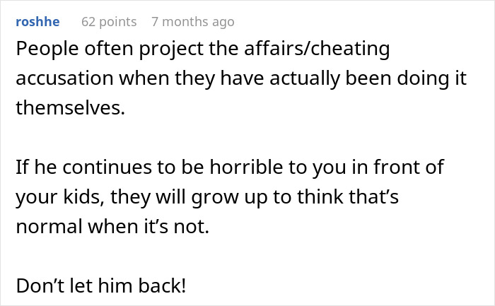 Text conversation highlighting a woman&rsquo;s struggles with a husband who keeps leaving and coming back.