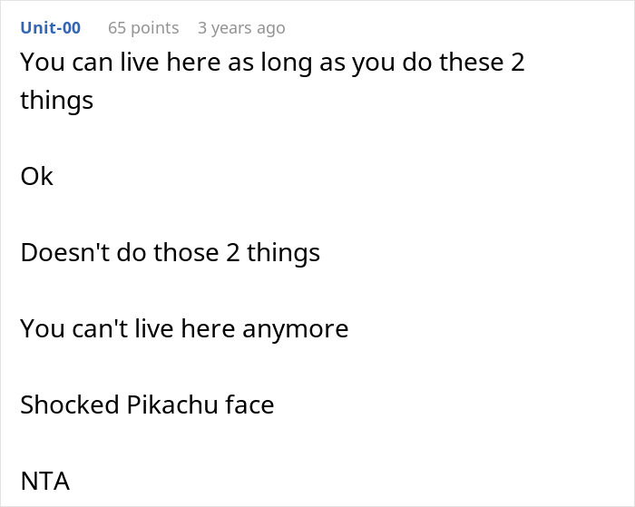 Text post with a conversation about refusing to house sister due to babysitting and cleaning refusal, expressing child-free reasons.