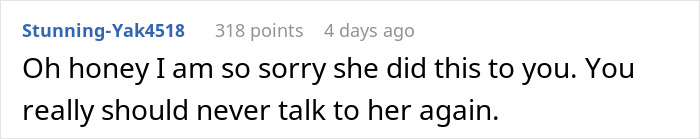 Screenshot of a Reddit comment expressing sympathy about postpartum boundaries being violated in a harmful way.