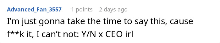 Person disappointed in boss they looked up to after learning about affair with employee, expressing frustration online.