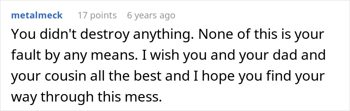 Comment expressing support and sympathy after one DNA test causes major family chaos as guy realizes his uncle is his dad.