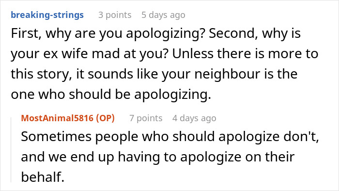 Man stressed and paranoid trying to avoid unhinged neighbor who won’t leave him alone outside his home.