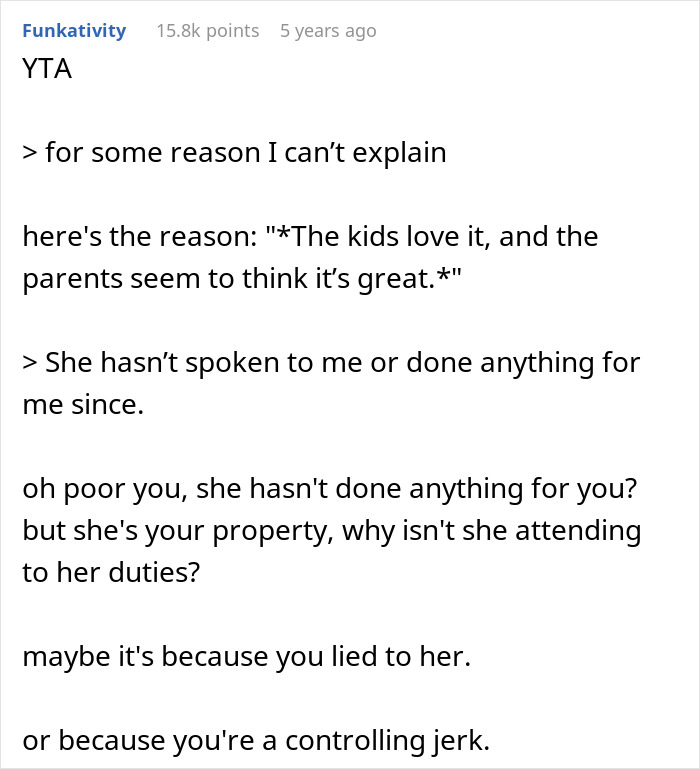 Screenshot of an online comment discussion about a man wanting his girlfriend to stop dressing like Ms. Frizzle.