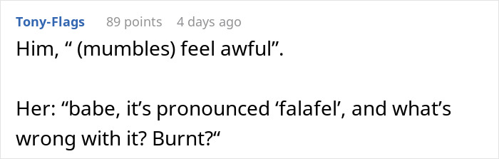 Text conversation showing a woman telling her bestie that her fianc&eacute; is just background, while he overhears and feels crushed.