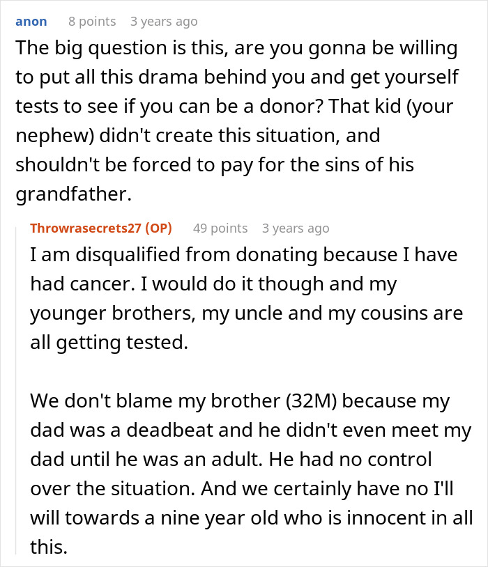 Reddit user discusses family drama after woman learns father had secret son, causing family conflict and emotional turmoil.