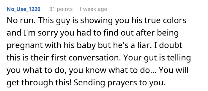 Comment highlighting a wife's pain after discovering her husband lied during a video call with an ex, relating to divorce.
