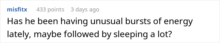 Reddit comment discussing unusual bursts of energy and sleeping patterns, related to DIY soundproofing with egg cartons.