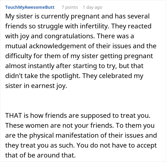 Pregnant Couple Hurt As Friends Take Out Their Infertility Struggles On Them: "I Didn't Deserve It" Pregnant Couple Hurt As Friends Take Out Their Infertility Struggles On Them: "I Didn't Deserve It"
