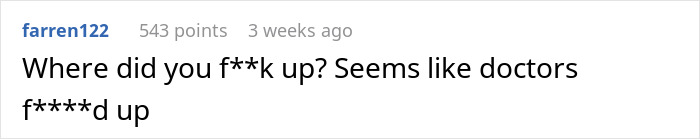 Screenshot of an online comment sharing frustration about medical care related to a man&rsquo;s 35 years of throat pain mystery.