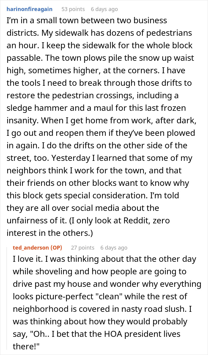 Guy Shovels Snow For Elderly Neighbor, Random Lady Decides He&rsquo;s The HOA And Orders Her Walkway Done