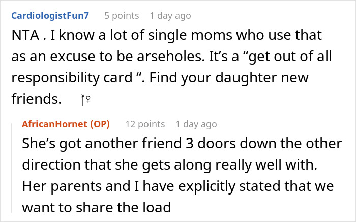 Comment discussion about a mom avoiding messy playdates while expecting neighbor&rsquo;s door to remain open.
