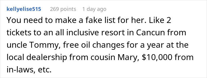 Comment on Reddit discussing a man upset as parents force him to have beer at wedding and then leave early because of the music.