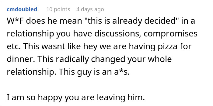 Screenshot of a forum post discussing leaving a polyamorous relationship after realizing it was unwanted.