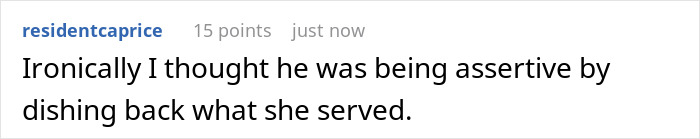 Screenshot of an online comment reacting to relationship drama after boyfriend claps back on manliness comparison.