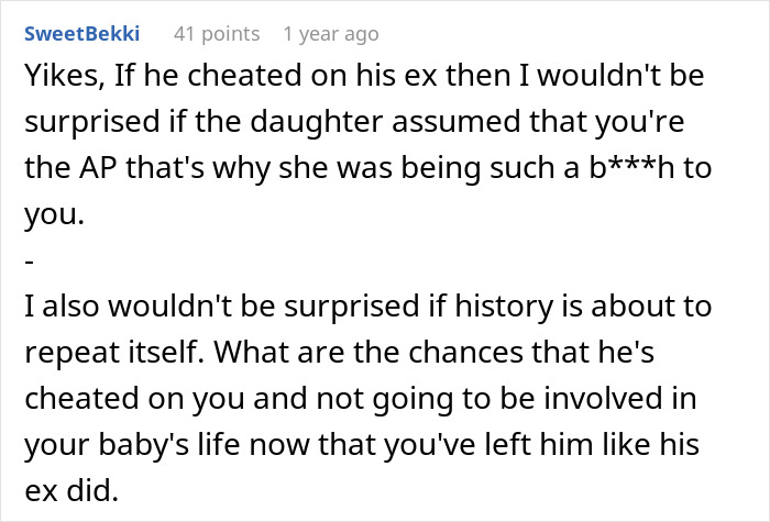 Alt text: Online comment discussing man&rsquo;s marriage struggles after discovering he has a 12-year-old daughter and past lies exposed