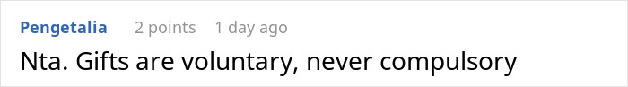 Screenshot of an online comment discussing a woman refusing to contribute $50 to a coworker's retirement gift after a difficult work relationship.