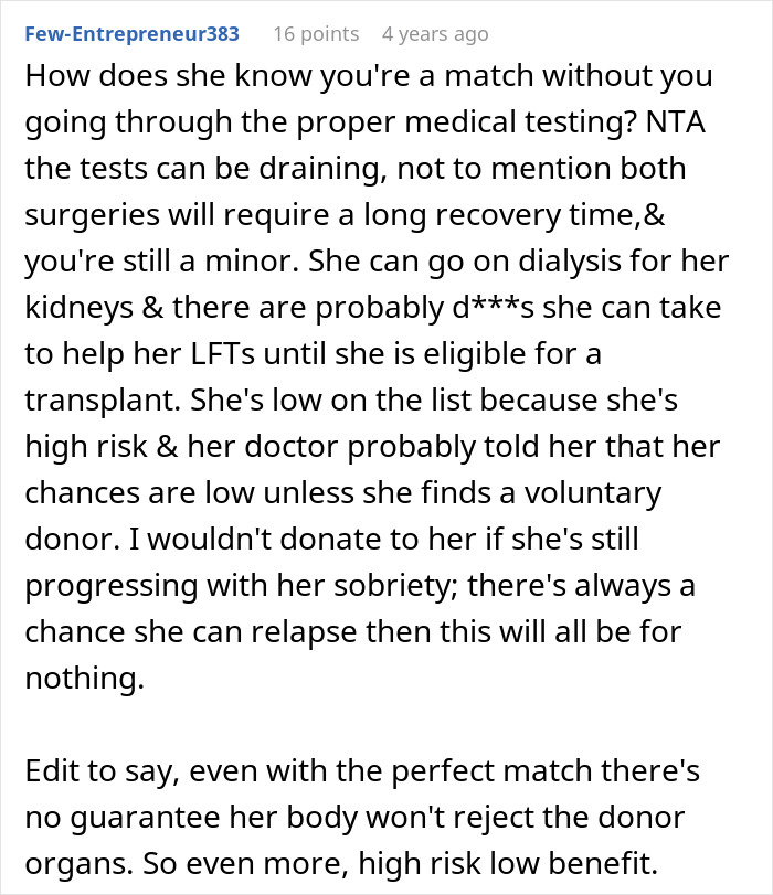 Mom Gives Up Daughter For Adoption, Returns 15 Years Later When Her Kidneys And Liver Are Failing