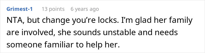 Comment on forum discussing psychiatric nurse turned psychiatric patient, mentioning family involvement and need for support.