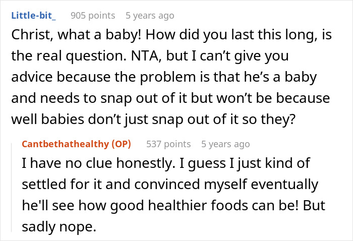 Wife Refuses To Eat "Garbage" Anymore, Husband Claims He's Being Starved By Her Healthy Meals