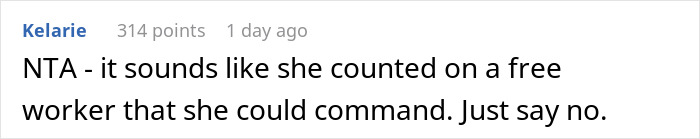 Comment discussing a woman trying to enforce family rules on boyfriend&rsquo;s son who does not live with them.