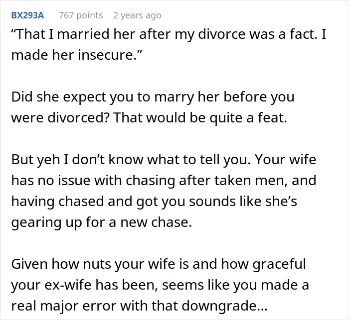 Screenshot of online forum discussion revealing mistress-turned-wife’s insecurity after ex is marrying a rich man. Screenshot of online forum discussion revealing mistress-turned-wife’s insecurity after ex is marrying a rich man.