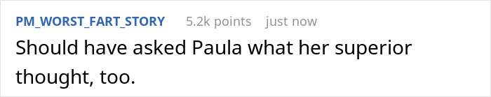 Screenshot of an online comment about a boss calling a report basically unreadable before realizing it&rsquo;s her own work.