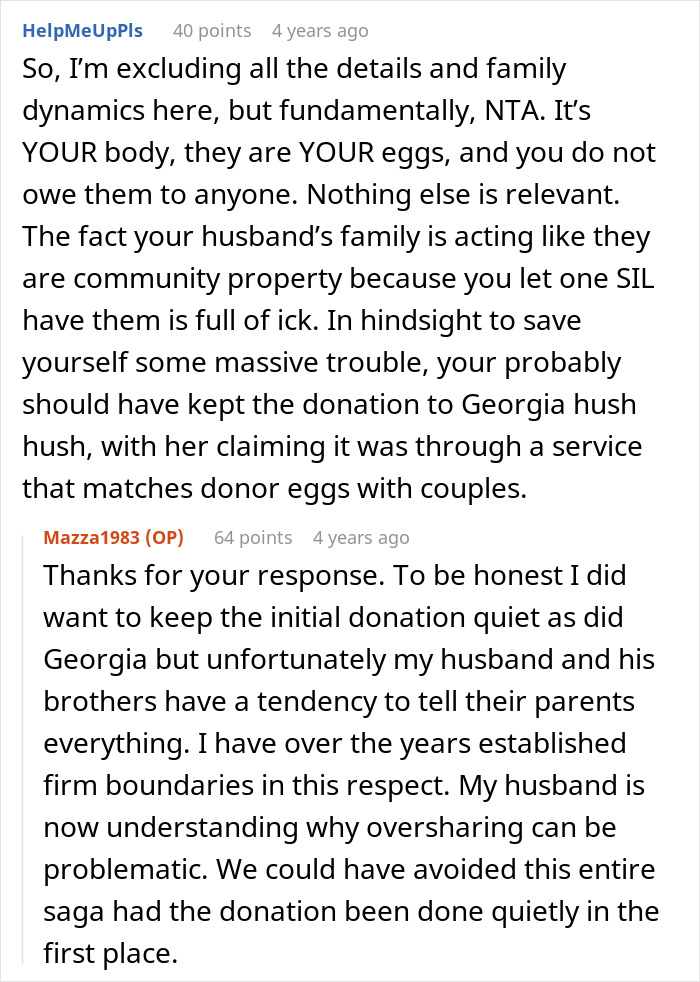 Infertile Lady Hits The Jackpot With SIL Who Donates Her Eggs, Other SIL Mad She Doesn&rsquo;t Get One Too