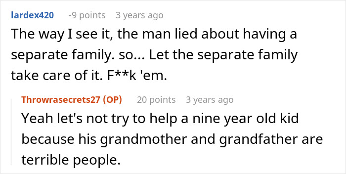 Alt text: Online discussion about woman learning father had secret son, sparking family conflict and emotional fallout.