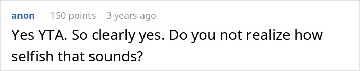Comment text on a white background discussing selfish behavior, related to woman ditching friend at airport after carry-on goes missing.