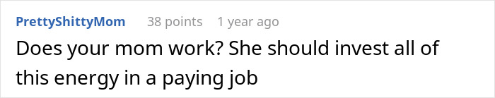 Screenshot of a Reddit comment discussing frustration, related to a teen finally escaping a horrible family situation.