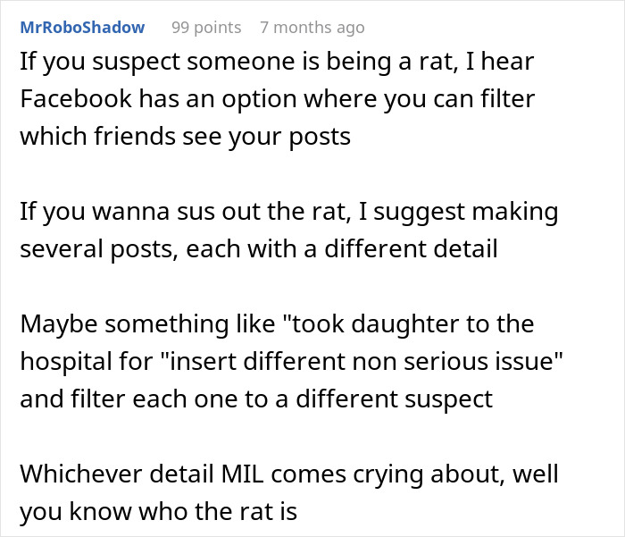 Screenshot of a Reddit comment discussing how MIL and FIL react negatively to granddaughter being a lesbian and lifestyle issues.