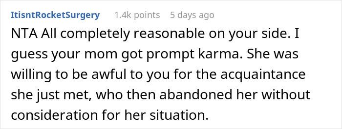 Screenshot of an online comment discussing rising temperatures during snowstorm after refusal to house neighbor and their dog.